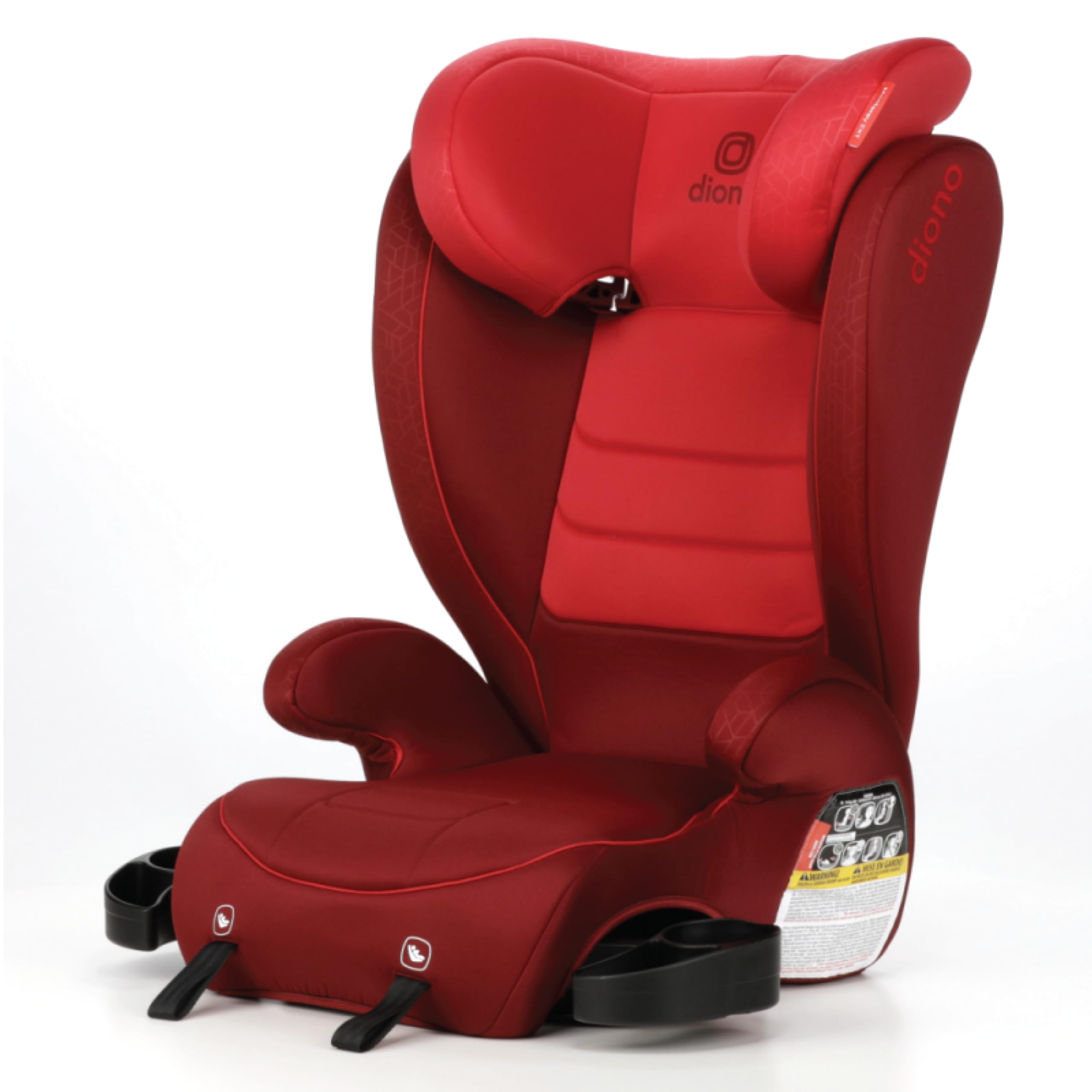 Diono Monterey 2XT Latch 2-in-1 High Back Booster Car Seat with Expandable Height & Width - Side Impact Protection for Kids 5-12 Years (8 Year Warranty) | Red | Perfect for School Drop-offs & Family Road Trips