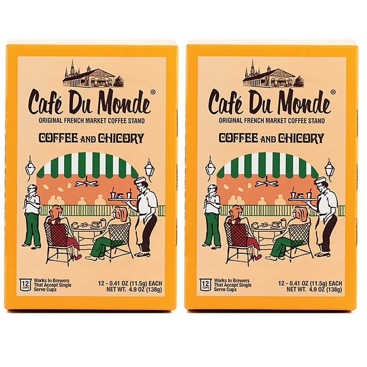 Cafe du Monde Coffee and Chicory Single Serve Pods - 24 Count | Premium New Orleans Style Coffee for Keurig Machines | Perfect for Office, Home & Morning Brews