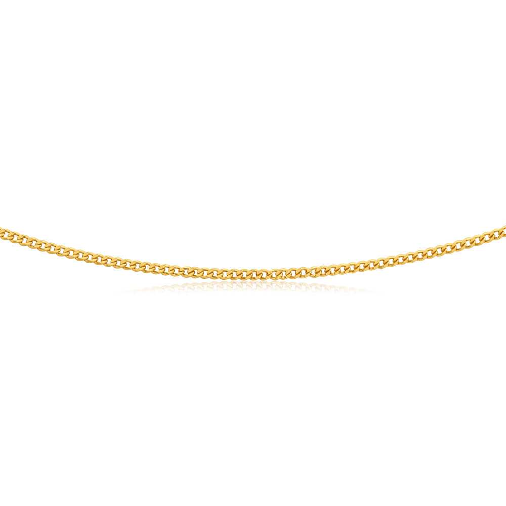 9ct Yellow Gold 60 Gauge Curb 45cm Chain Necklace for Women - Elegant Jewelry Gift for Birthday, Anniversary & Special Occasions