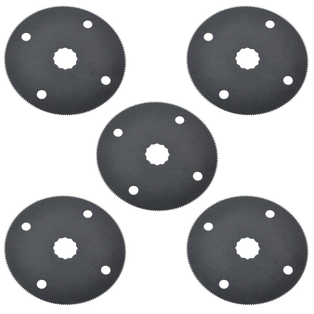 Versa Tool SB5H 80mm HSS Circular Multi-Tool Saw Blades 5-Pack - Compatible with Fein Multimaster, Rockwell, Sonicrafter & Oscillating Tools - Perfect for Woodworking, Metal Cutting & DIY Home Renovation Projects