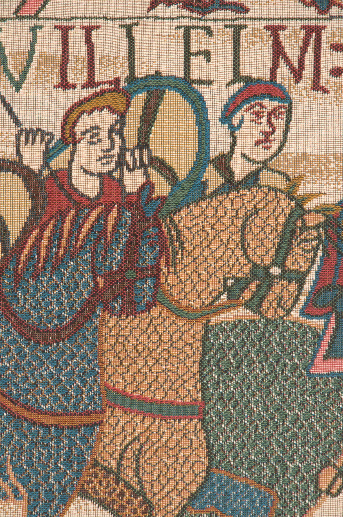 Duke William Departs French Tapestry Wall Hanging - 29x27 Inch Viscose Cotton Polyester Blend - Medieval Home Decor Wall Art for Living Room, Bedroom & Office