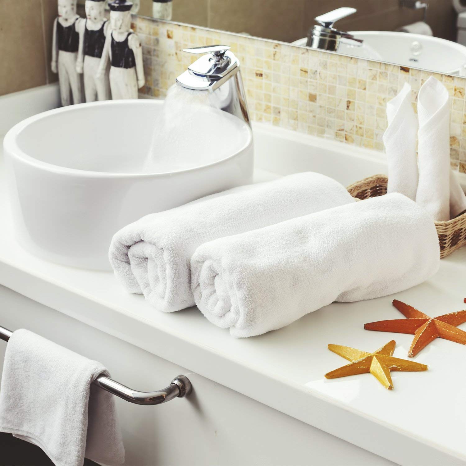 Personalized Monogrammed Hand Towels - Luxury Turkish Cotton Bath & Kitchen Towels Set of 2 (16