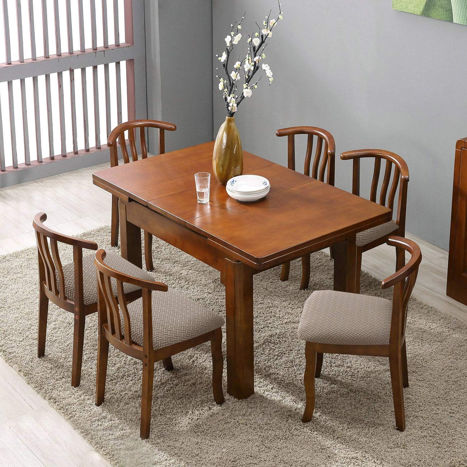 Genina Dining Chair Covers 4-Pack - Taupe for Kitchen & Dining Room