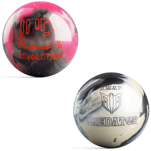 ELITE Alien Revolution & Predator XMax Professional Bowling Balls Set - 2 Ball Bundle for Strike Performance - Perfect for League Play and Tournament Bowling