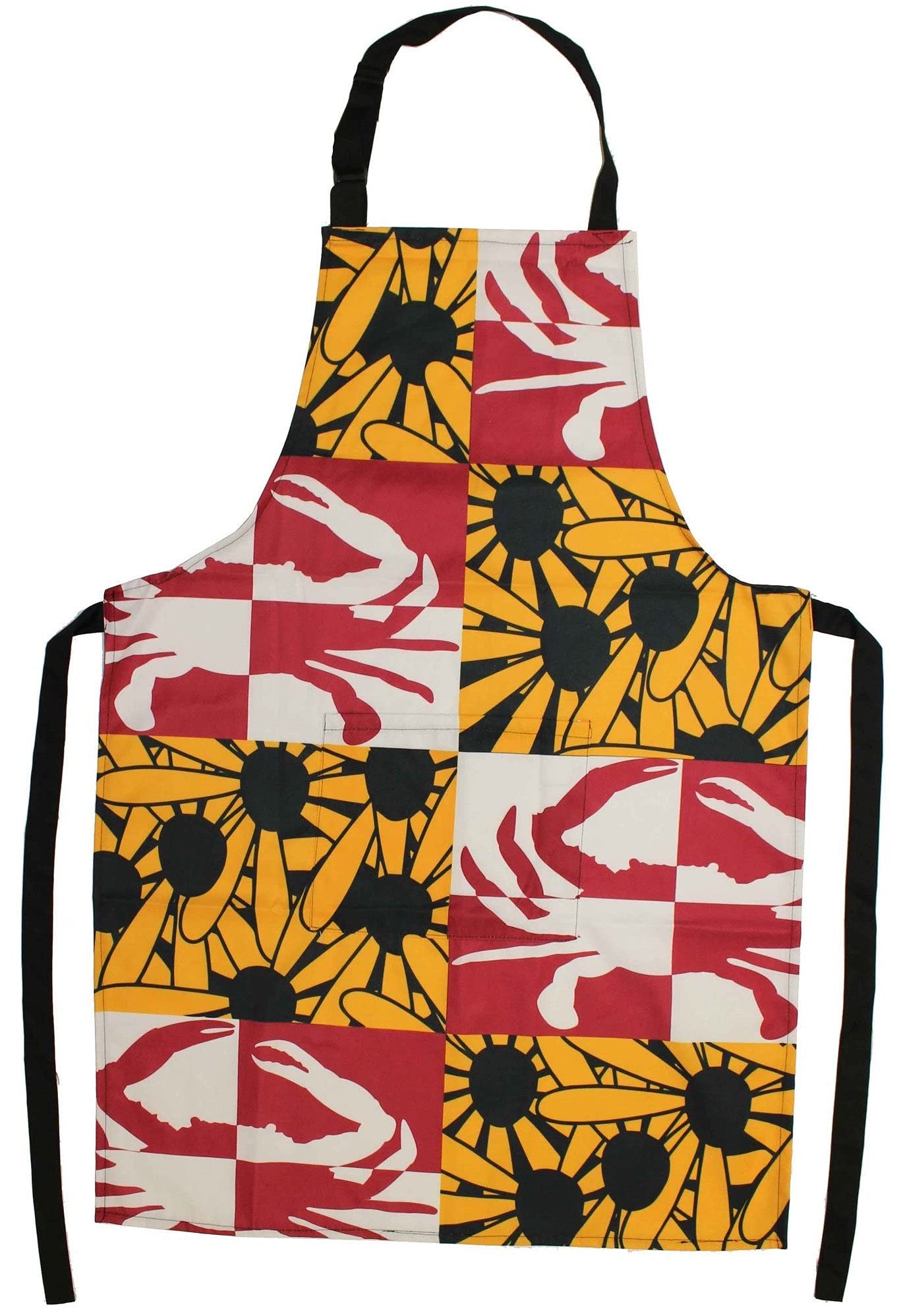 Maryland Themed Cotton Kitchen Apron - Adjustable for Cooking & Baking