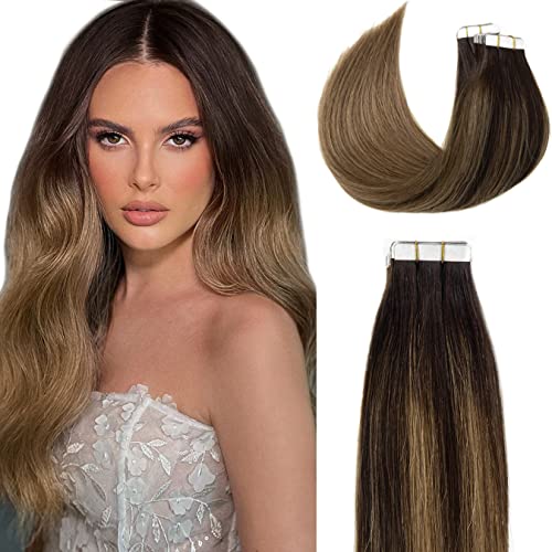 Tape in Darkest Brown Mixed With Chestnut Brown #B2-6