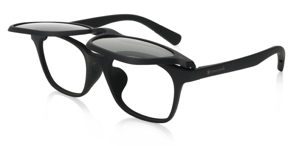 JINS x Snow Peak JINS Switch Flip Up 015 Sunglasses - Lightweight Polarized Outdoor Glasses for Hiking, Fishing & Driving - UV Protection & Anti-Glare Lenses