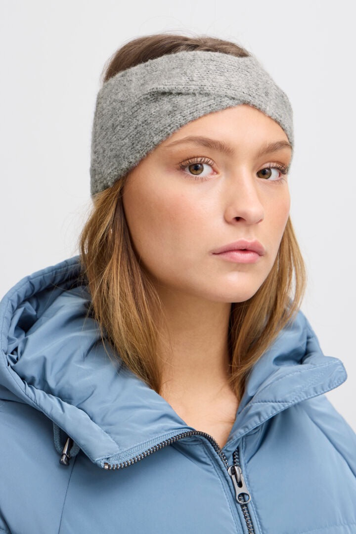 Ivo Headband for Women - Light Grey Stretchable Knit Head Wrap - Perfect for Yoga, Running, and Everyday Wear