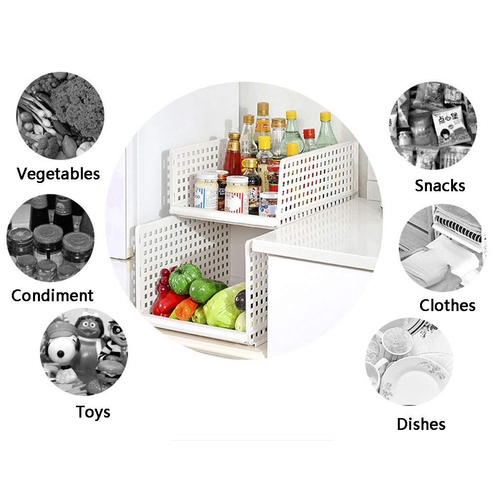 Stackable Plastic Wardrobe Organizer Drawers - Multifunctional Storage Shelves & Closet Cabinet Cubes for Clothes, Shoes, Toys & Towels | Perfect for Bedroom, Living Room & Dorm Organization