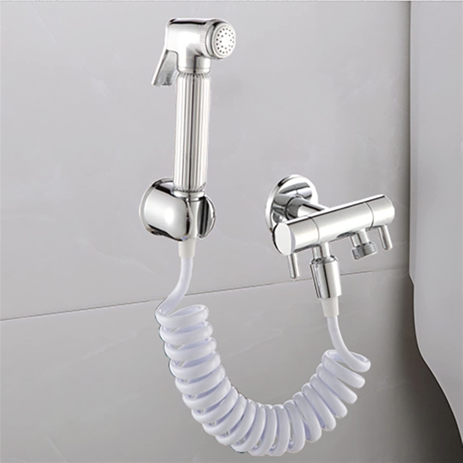 Universal Shower Hose - Flexible Spring Telescopic Tube (150cm) for Bathroom & Bidet Sprayer