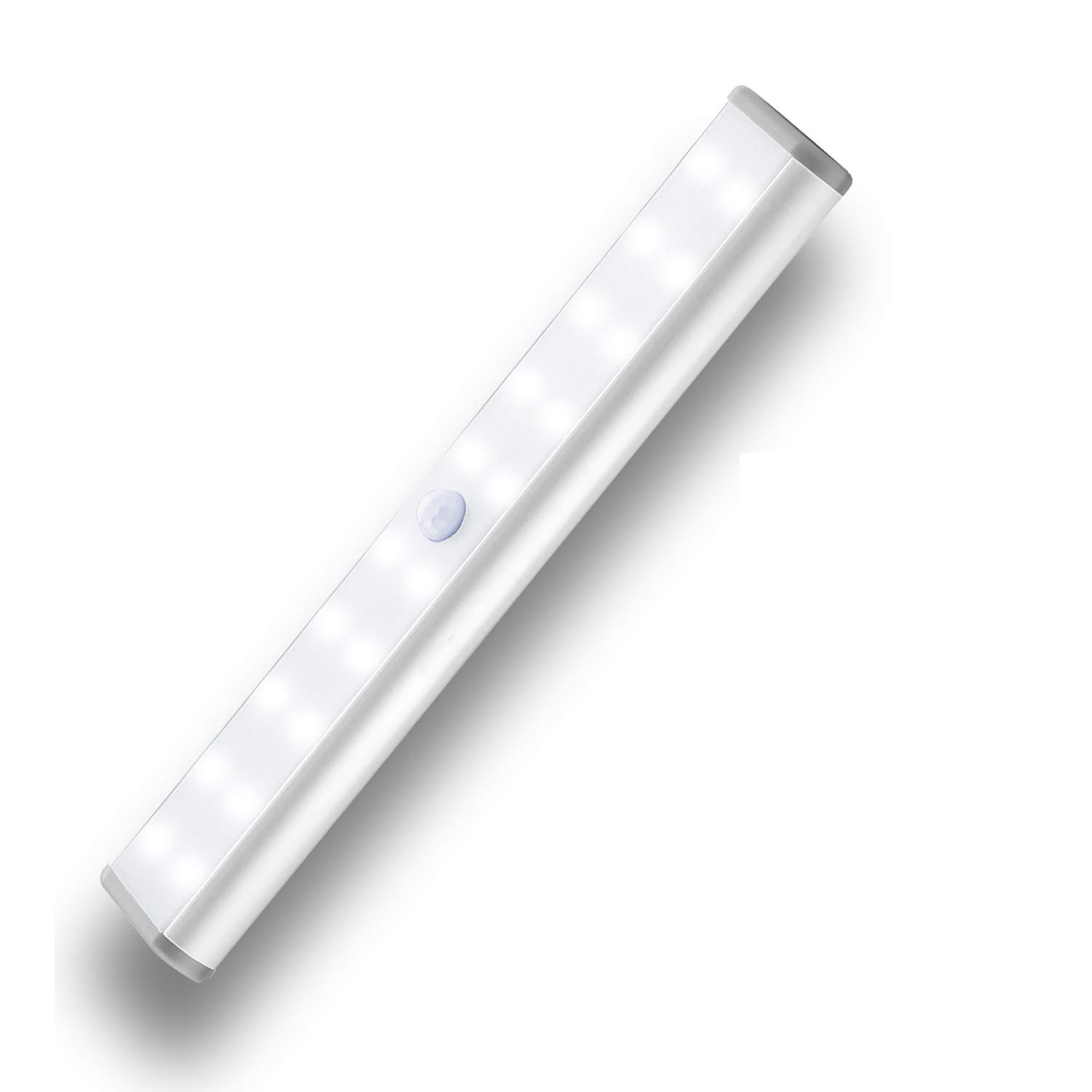 LEPOTEC 20 LED Under Cabinet Lighting - Battery Powered Wireless Kitchen Lights with Motion Sensor for Closet, Hallway, Stairs, and Night Light (1 Pack) - Perfect for Home, Office, and Garage Use