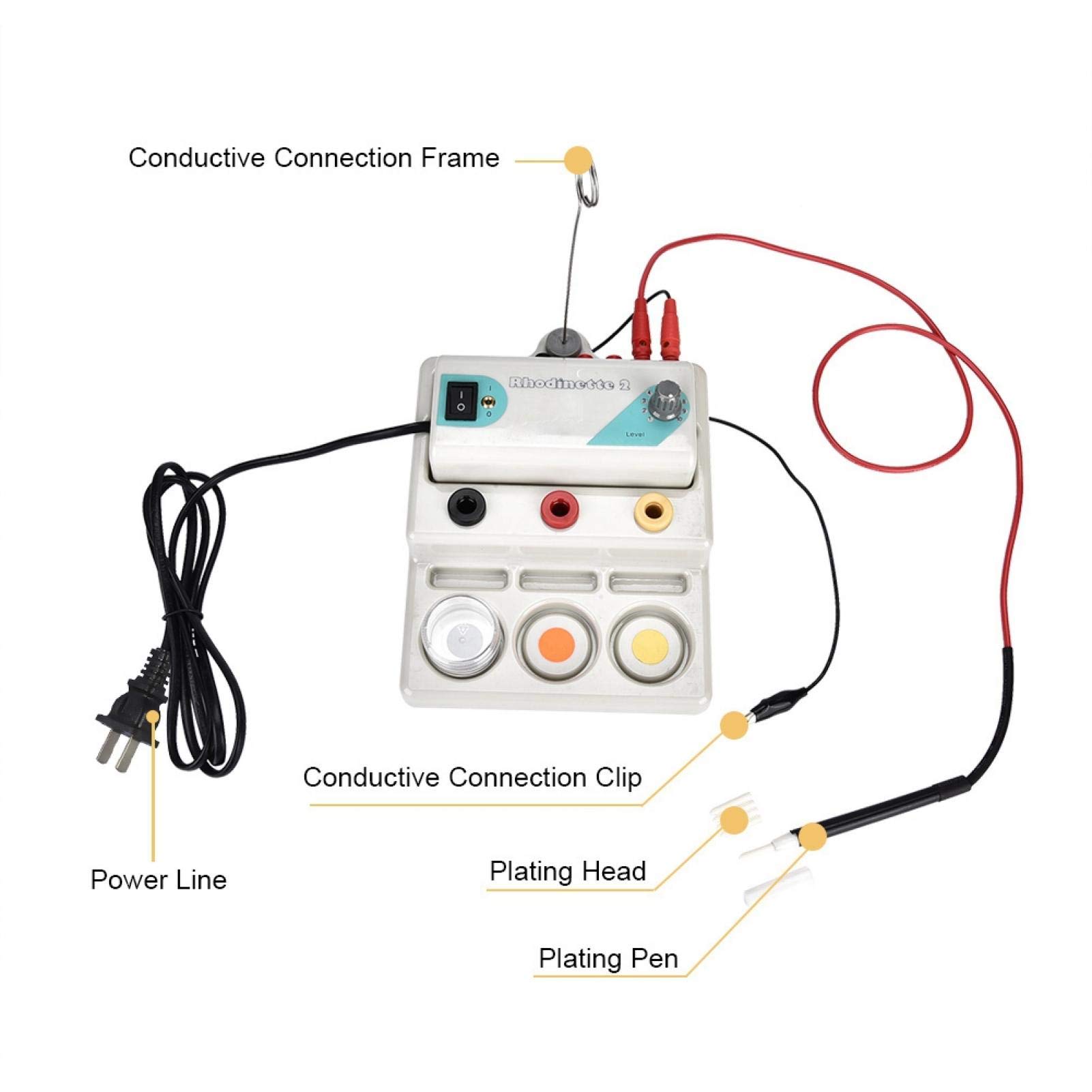 Gold Plating Pen Machine - 110V Jewelry Electroplating Tool with US Plug for DIY Jewelry Making, Ring & Watch Repair - Perfect for Home Crafting & Professional Jewelry Workshops
