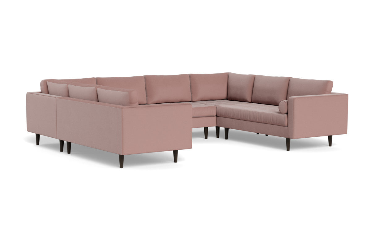 Ladybird 134 U Sectional Sofa - Modern L-Shaped Couch with Reversible Chaise, Soft Fabric Upholstery for Living Room, Family Room, or Home Theater