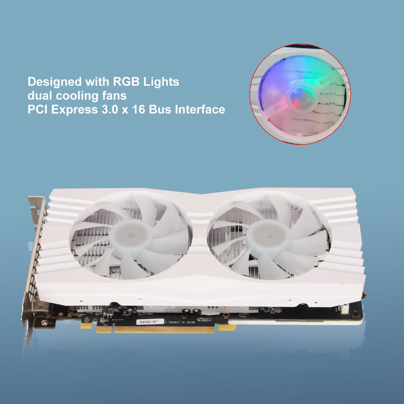Xiuganpo 8GB GDDR5 256-bit Gaming Graphics Card - 1284MHz Core Clock, 7000MHz Memory, Dual Fan Cooling, PCIe 3.0 - Perfect for PC Gaming, Video Editing & 3D Rendering
