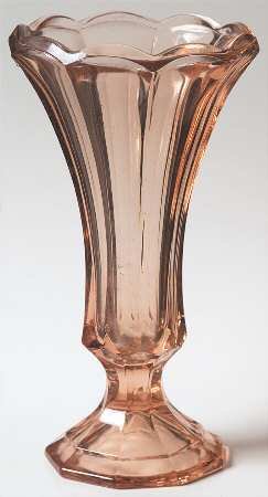 Vintage Fostoria Virginia Peach 7 Inch Glass Vase - Rare Collectible (Discontinued 1986) | Perfect for Home Decor, Wedding Centerpieces & Antique Display