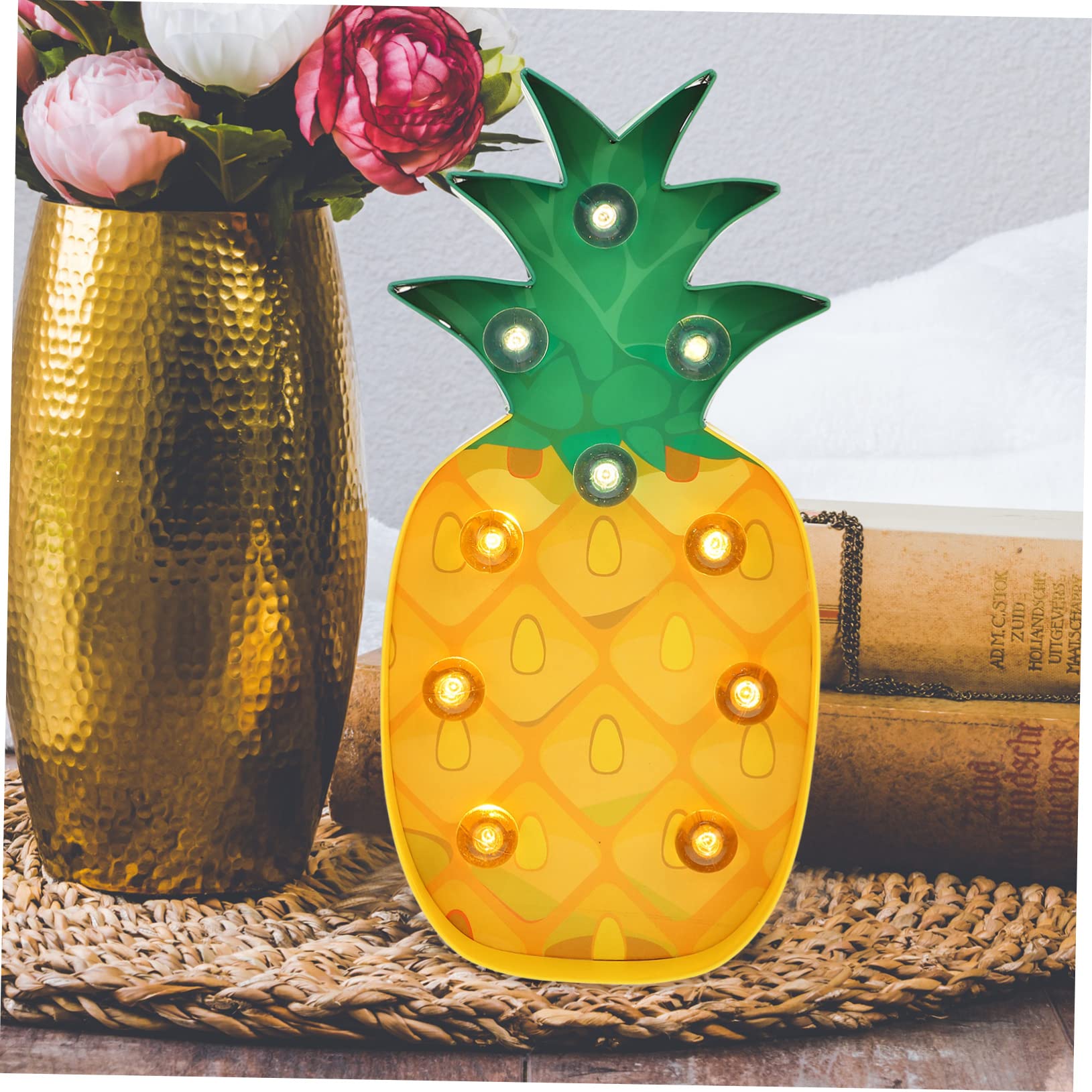 Mikikit 3-Piece LED Fruit Night Light Set - 3D Paper Art Lamp for Bedroom, Kids Room & Nursery - Portable Table Lamp with Soft Glow for Nighttime Use