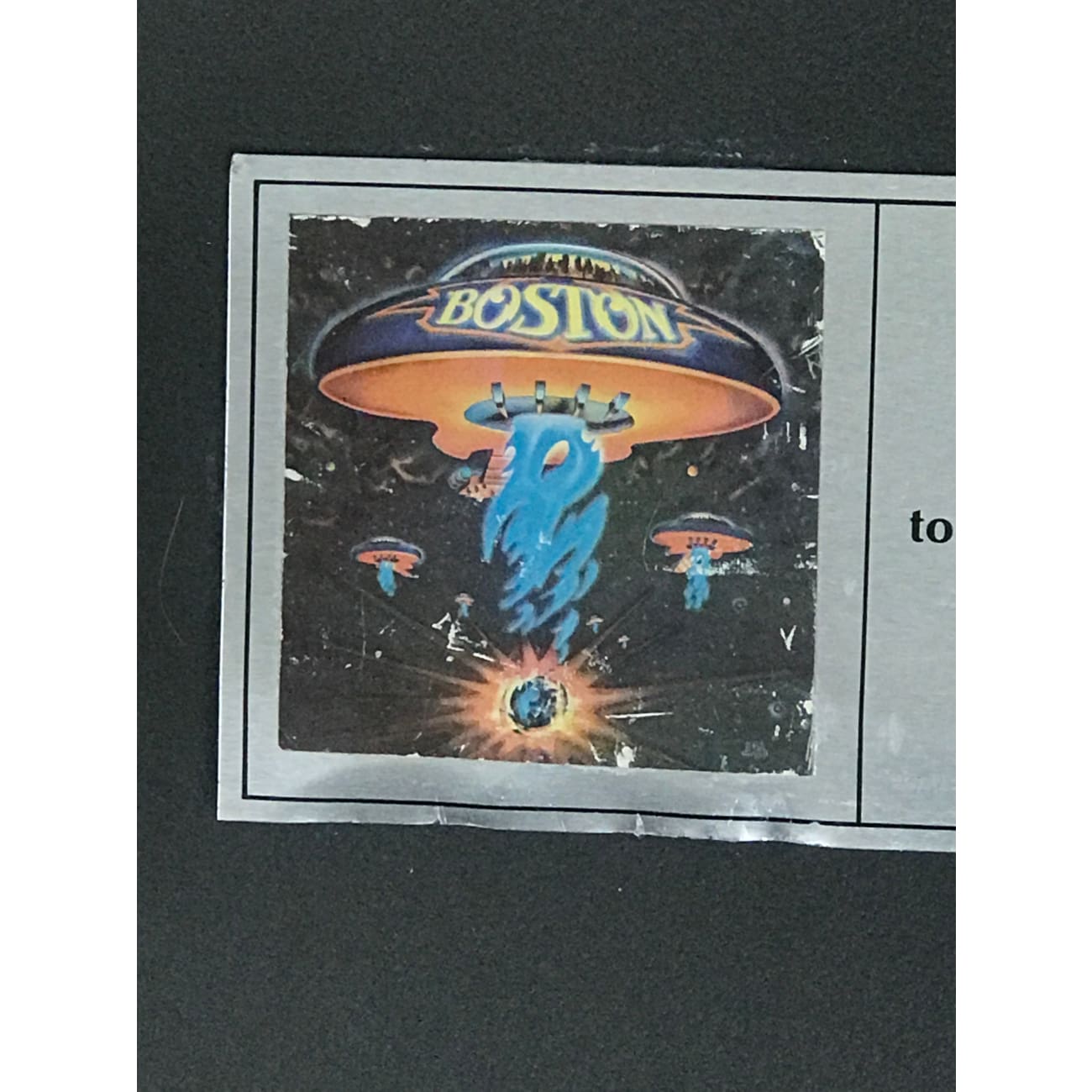 Rare Boston Debut CRIA 5x Platinum Album Award Presented to Drummer Sib Hashian - Perfect for Music Memorabilia Collectors & Rock History Displays