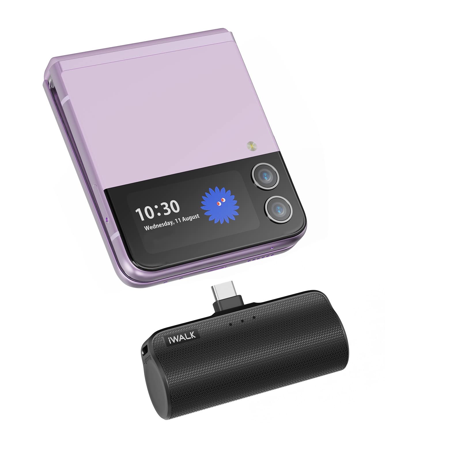 iWALK 3350mAh USB C Power Bank - Ultra Compact Portable Charger for iPhone 15, Samsung Galaxy Z Flip5/4 S23 S22, Nintendo Switch, Google Pixel, Huawei, iPad Pro/Air, AirPods - Perfect for Travel, Commuting & Outdoor Activities