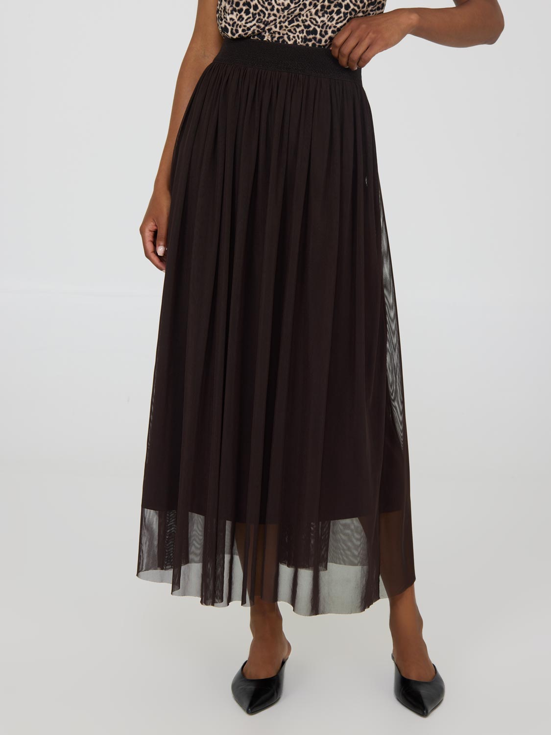 Stylish Pleated Mesh Skirt for Women - Trendy A-Line Mini Skirt with Comfortable Elastic Waistband | Perfect for Parties, Dates & Summer Outfits
