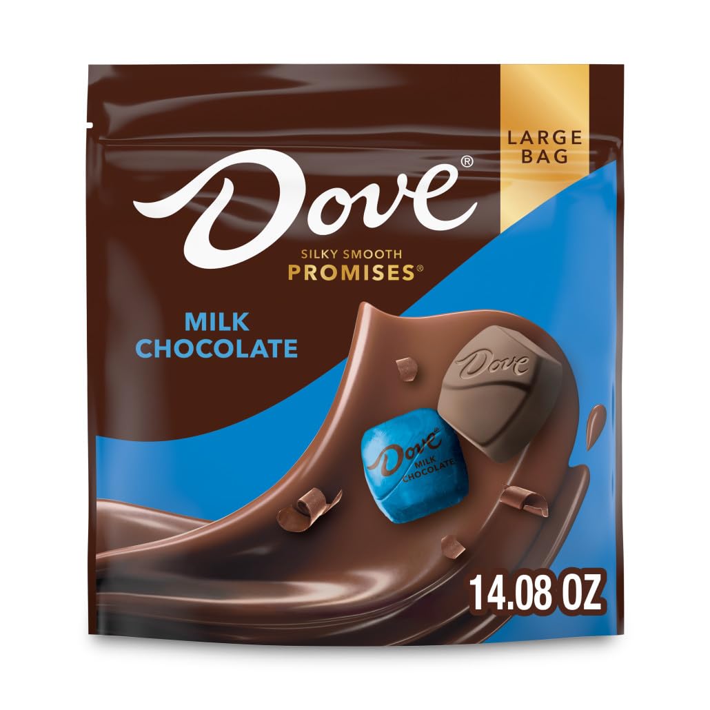 DOVE PROMISES Milk Chocolate Large Bag - Individually Foil Wrapped Easter Candy (14.08 Oz) - Perfect for Easter Baskets, Egg Stuffers, Party Favors & Holiday Gifts