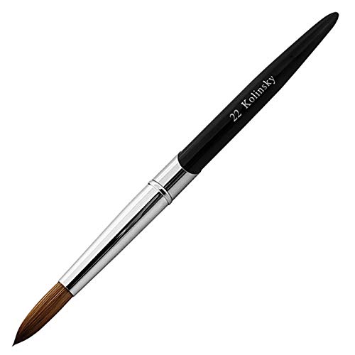 Professional Salon Kolinsky Acrylic Nail Brush #22 - High-Quality Nail Art Tool for Acrylic, Gel & Dip Powder Application - Perfect for Manicures, Pedicures & Nail Extensions
