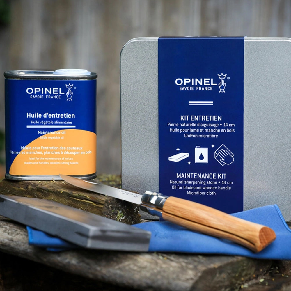 Opinel Knife Sharpening and Maintenance Kit - Carbon Steel Blade Care for Outdoor, Camping, and Kitchen Use