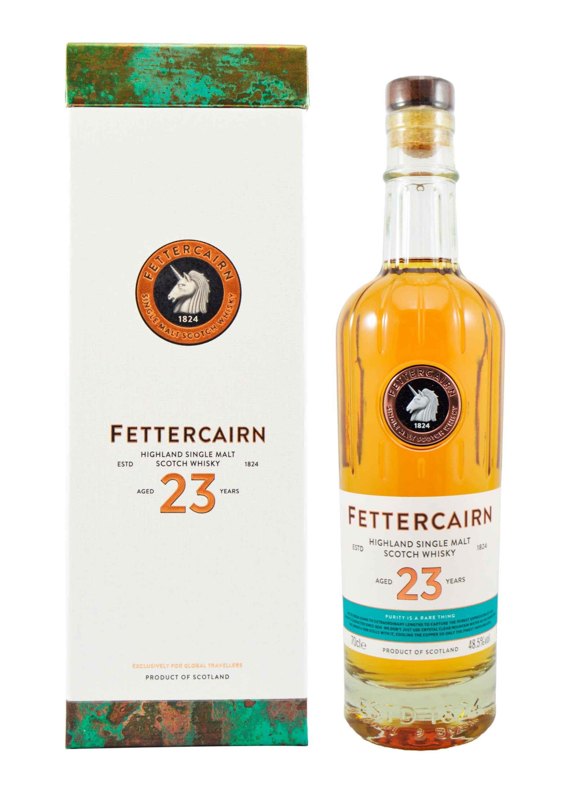 Fettercairn 23 Year Old Highland Single Malt Scotch Whisky - 48.5% ABV, 70cl in Premium Gift Box | Perfect for Whisky Collectors, Special Occasions & Luxury Gifting