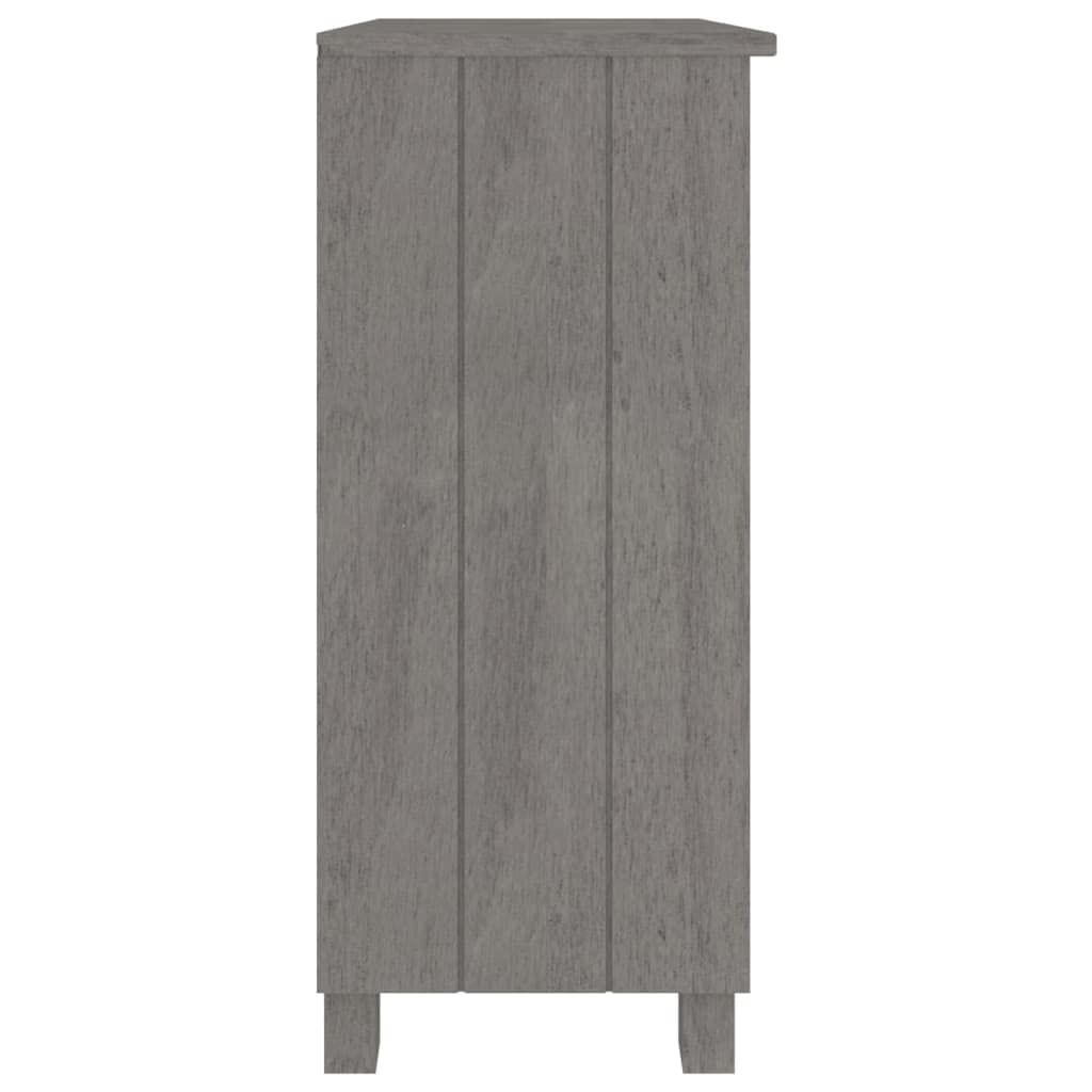 Modern Light Gray Solid Wood Pine Sideboard - 33.5