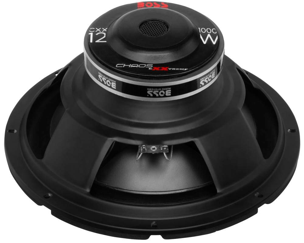 Boss CXX12 12-Inch 2000W Car Subwoofer with R1100M Monoblock Amplifier & AKS8 Installation Kit - Powerful Bass for Car Audio Systems | Perfect for Trucks, SUVs & Custom Car Stereo Upgrades