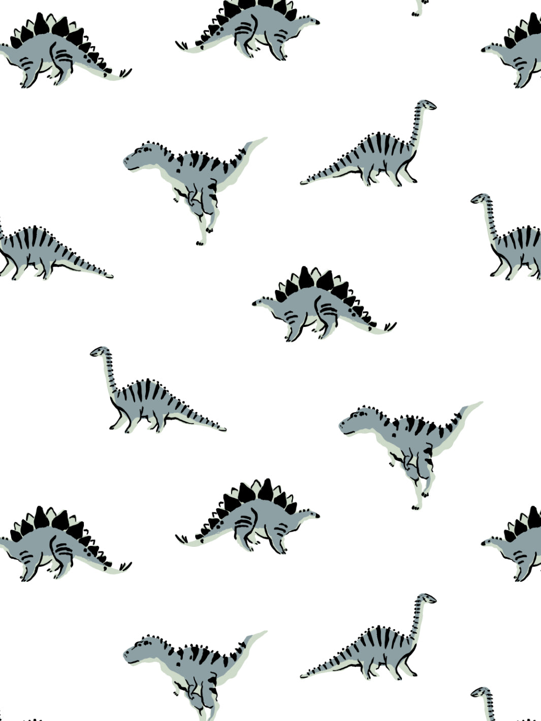 El Dorado Dinos Wallpaper by Tea Collection - White Dinosaur Themed Wallpaper for Kids Room & Nursery Decor