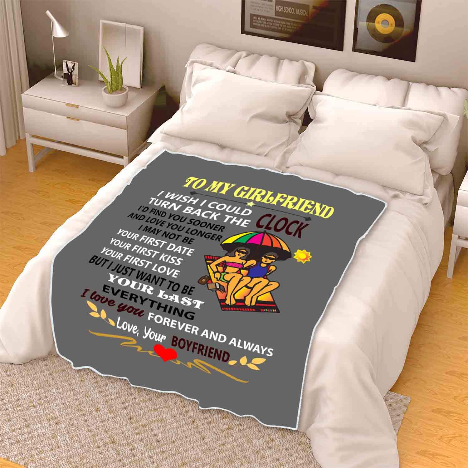 Premium Soft Blanket Gift for Girlfriend - Wedding, Anniversary & Valentine's Day Present - Cozy Throw Blanket for Cuddling, Romantic Nights & Special Occasions