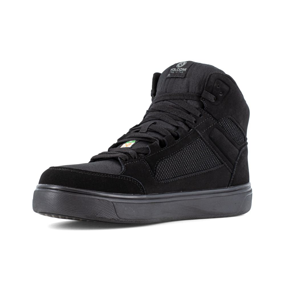 Volcom Evolve Unisex Composite Toe High Top Safety CSA Skate Shoe VC30244 - Black | Slip-Resistant Work Shoes for Construction, Warehouse & Outdoor Activities