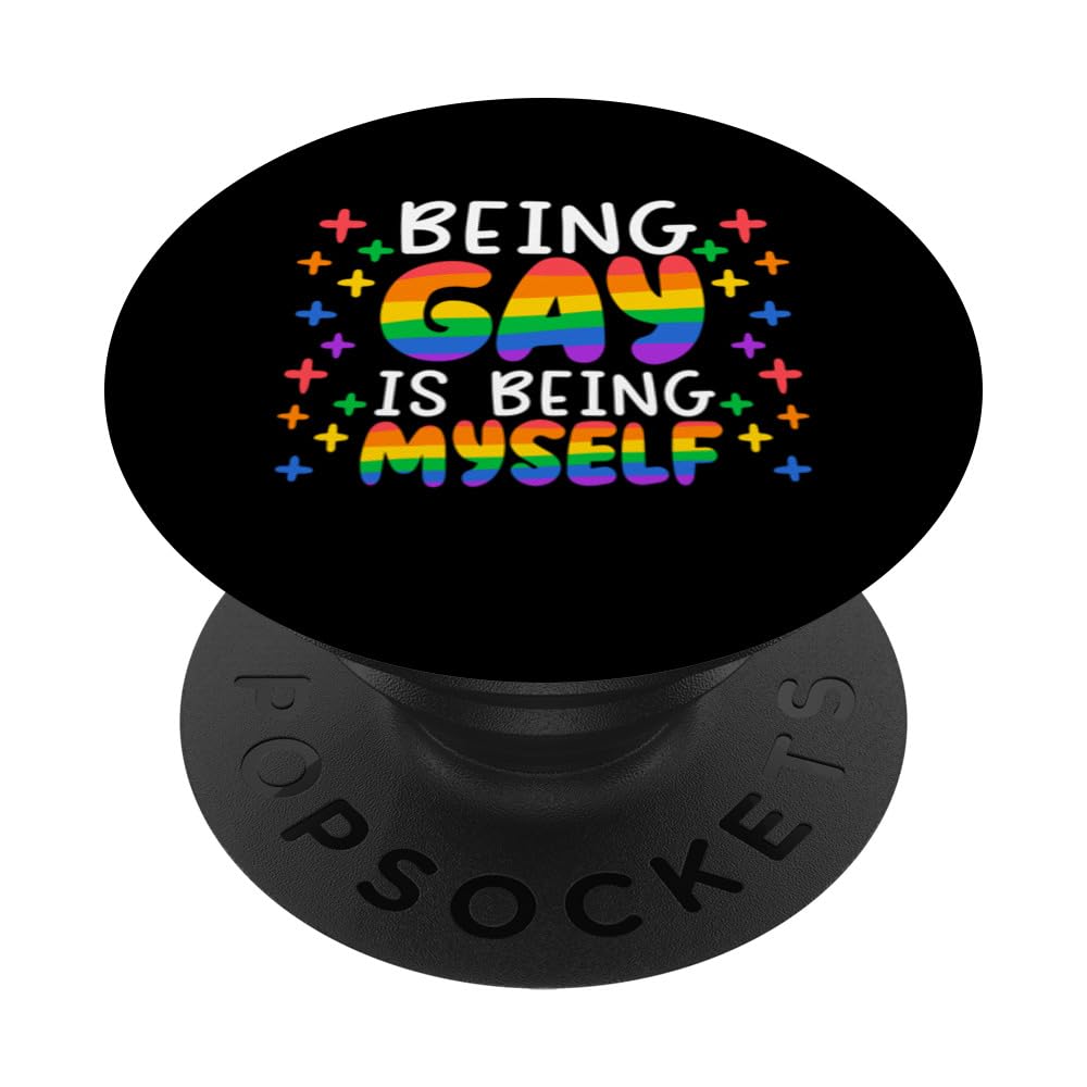 Rainbow Pride Month LGBTQ PopSockets - Adhesive PopGrip Phone Grip & Stand for iPhone, Samsung | Celebrate Being Gay & Being Yourself | Perfect for Daily Use, Travel, and LGBTQ Events