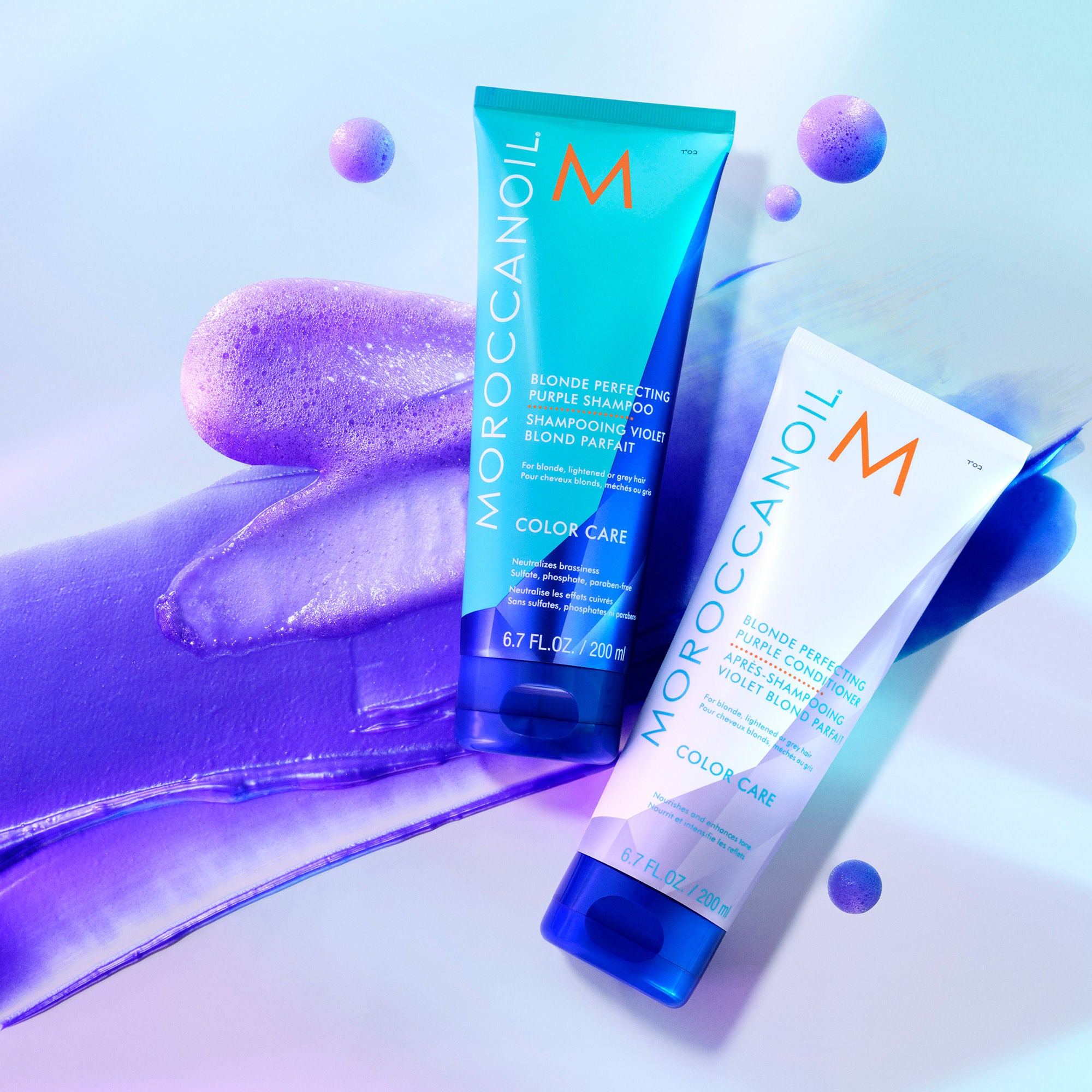 Blonde Perfecting Purple Shampoo & Conditioner Set - Toning & Brightening for Blonde, Silver & Gray Hair - Salon Quality at Home for Vibrant, Frizz-Free Hair