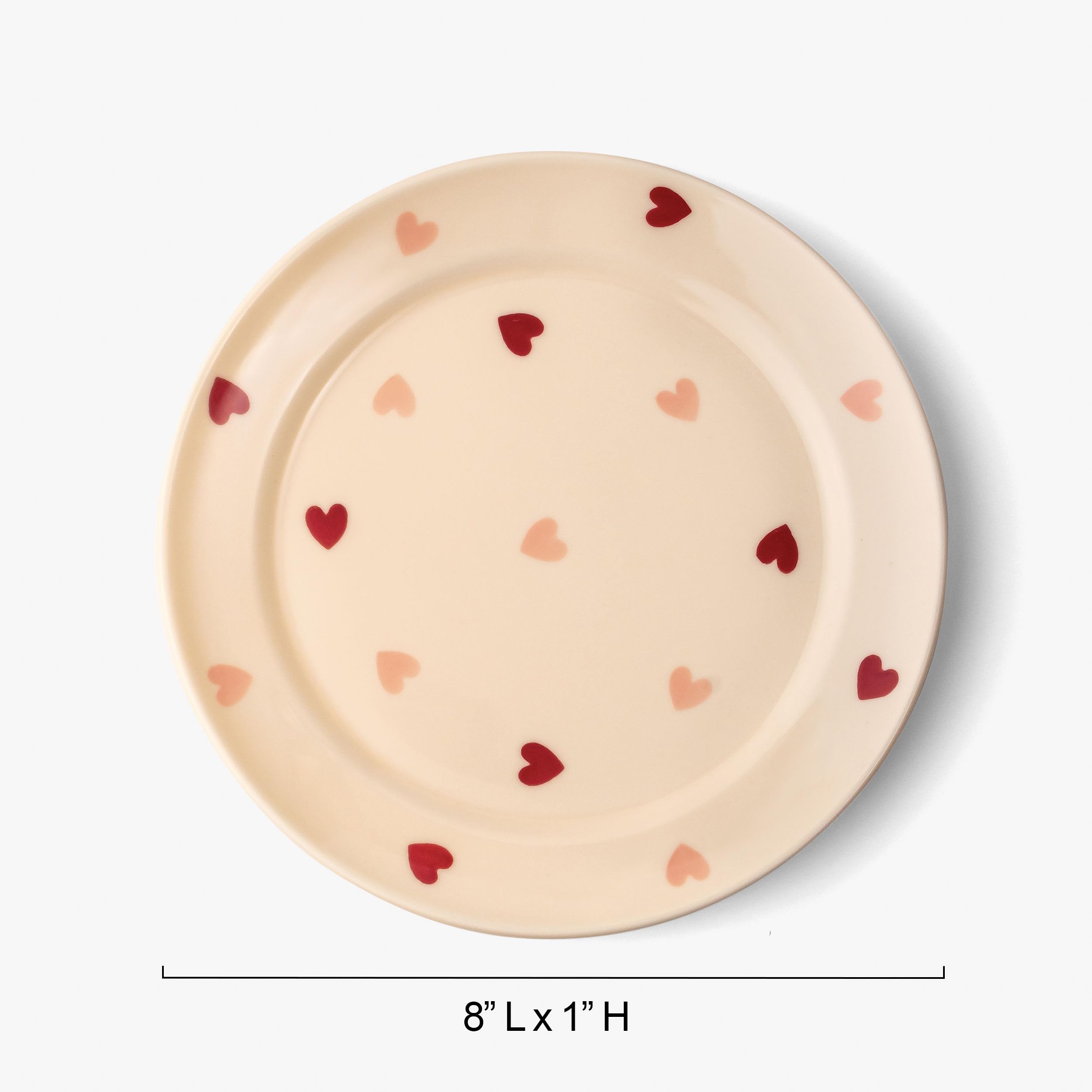 LT LOVE’S EMBRACE - Set of 2 Heart-Shaped Ceramic Plates 8