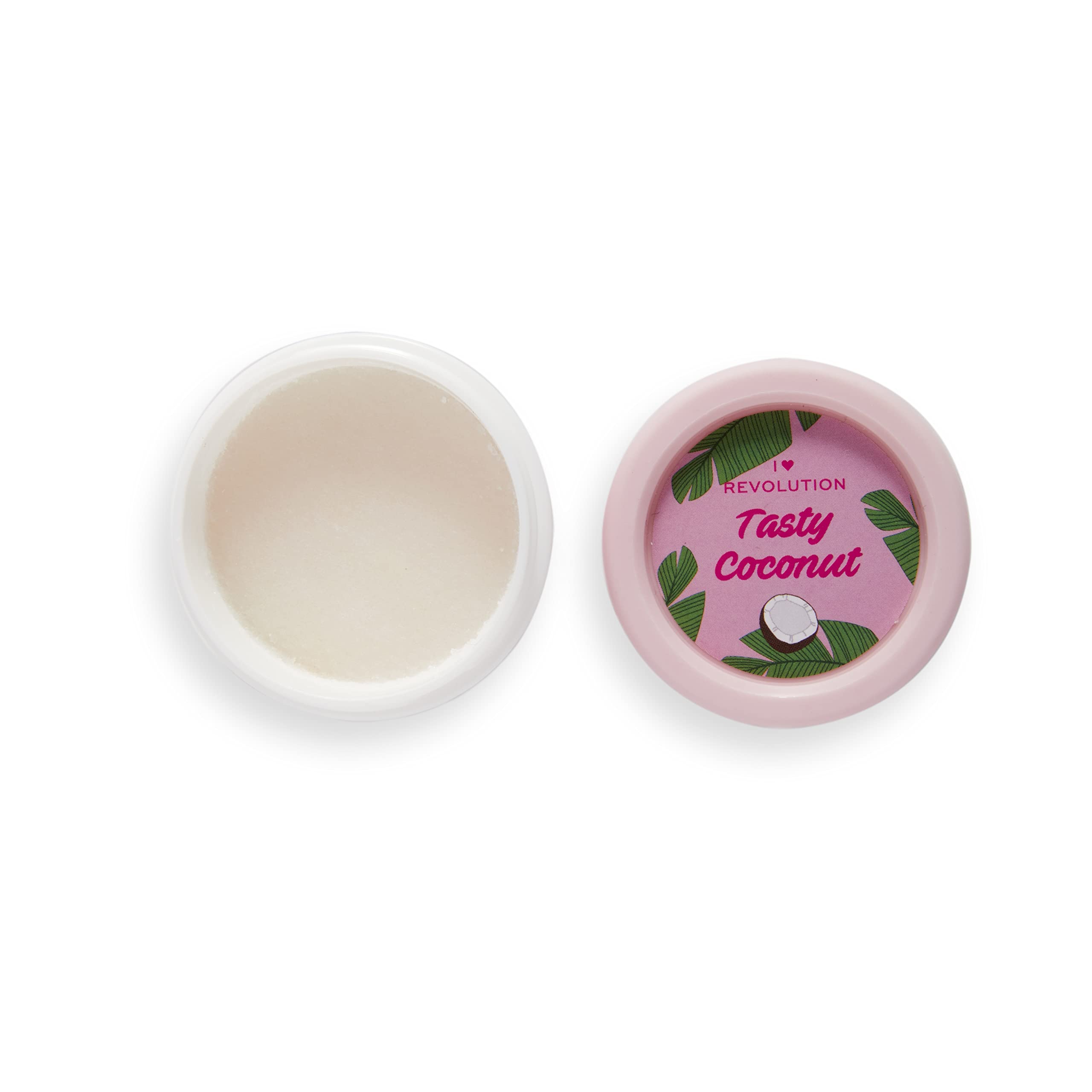 Makeup Revolution I Heart Tasty Coconut Lip Scrub - Exfoliating & Moisturizing Lip Care for Soft, Smooth Lips | Perfect for Pre-Lipstick Prep & Nighttime Lip Treatment