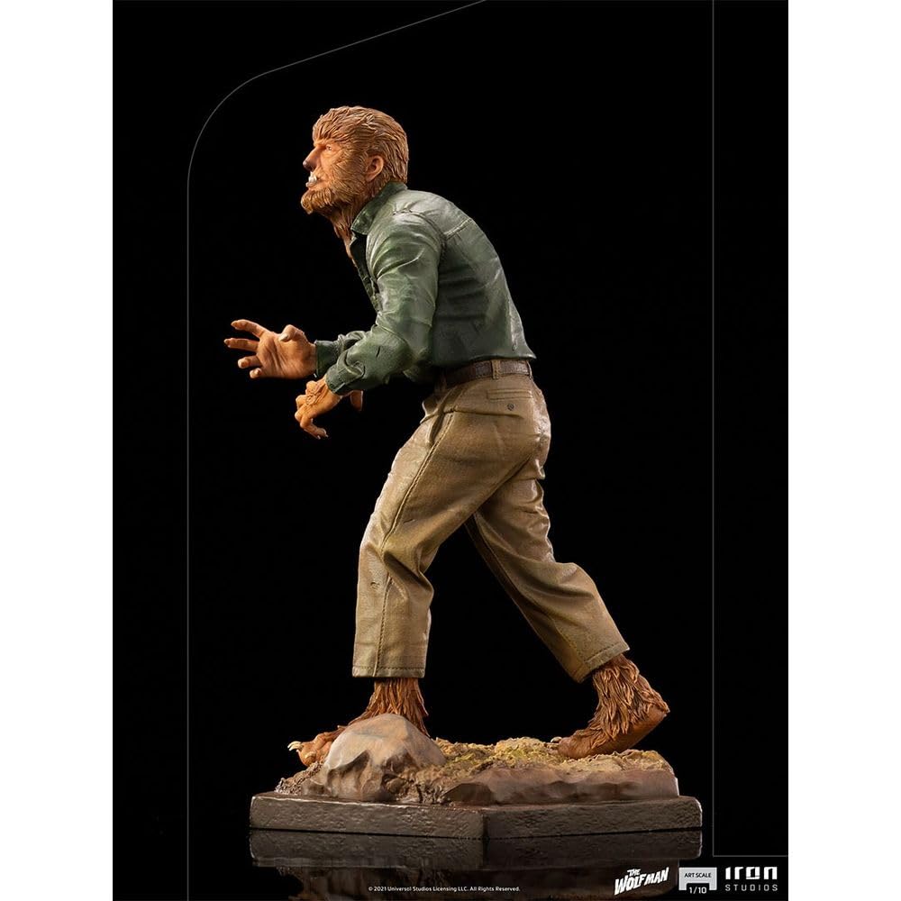 Iron Studios 1:10 The Wolf Man Art Scale Statue - Universal Monsters Classic Horror Collectible for Home Display & Movie Decor