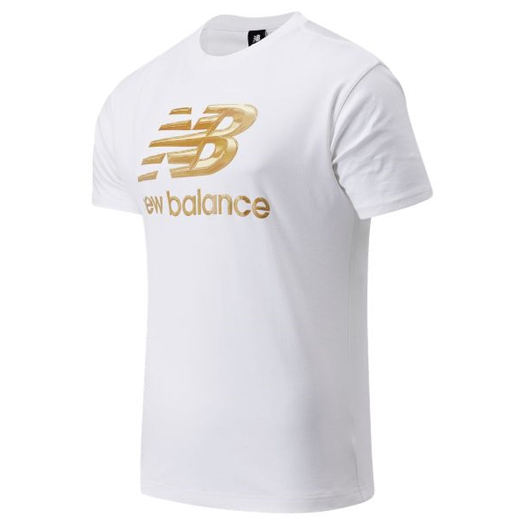 New Balance Men's Athletics Select Podium Tee - White MT03502 WT - Performance Running & Gym Workout Shirt