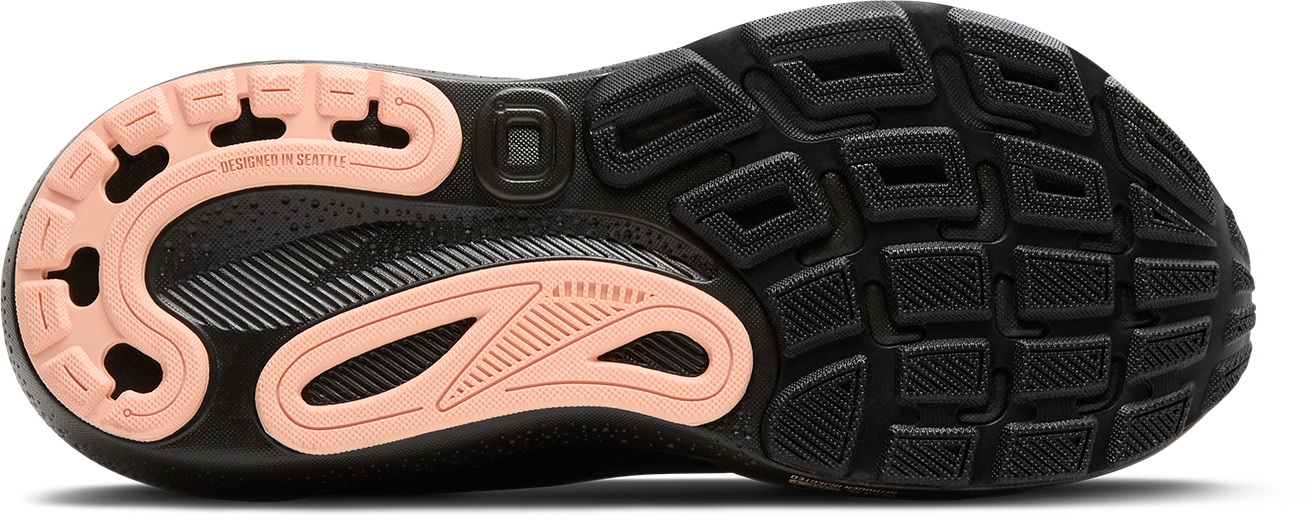 Women's Adrenaline GTS 24 Running Shoes - Black/Peacoat/Peach - Lightweight Supportive Sneakers for Jogging, Gym Workouts & Daily Walking