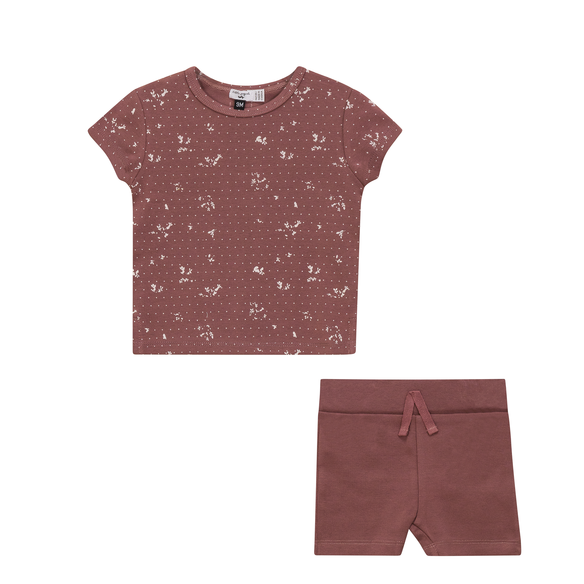 Printed Rib 2-Piece Short Set for Women - Comfortable Summer Outfit for Casual Wear, Beach Vacation & Lounge
