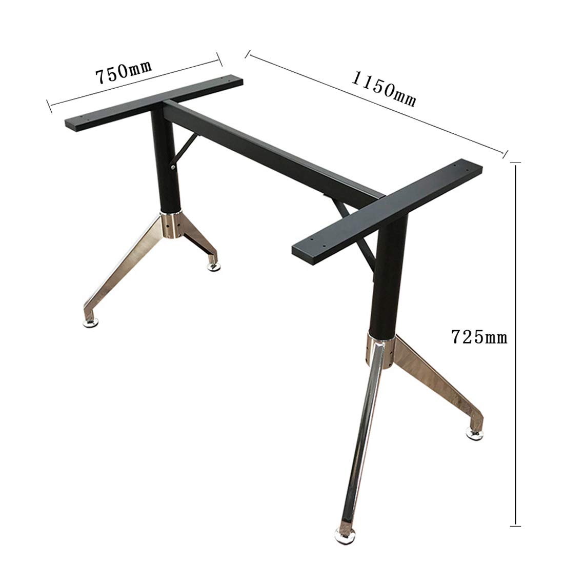 Black Wrought Iron DIY Furniture Support Feet - Non-Slip Desk Legs for Computer Tables & Workstations (1 Pack) | Perfect for Home Office, Gaming Setup & Study Room Furniture