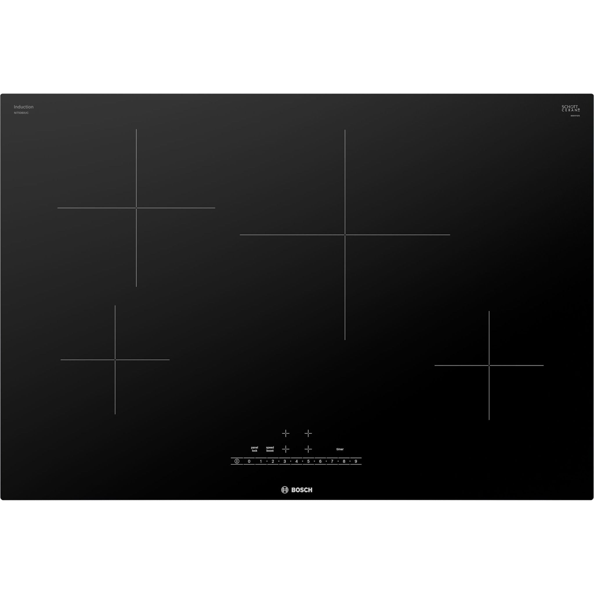 Bosch 30 Inch Induction Cooktop - NIT5060UC Black | Fast Heating, Energy Efficient | Perfect for Modern Kitchens & Home Chefs