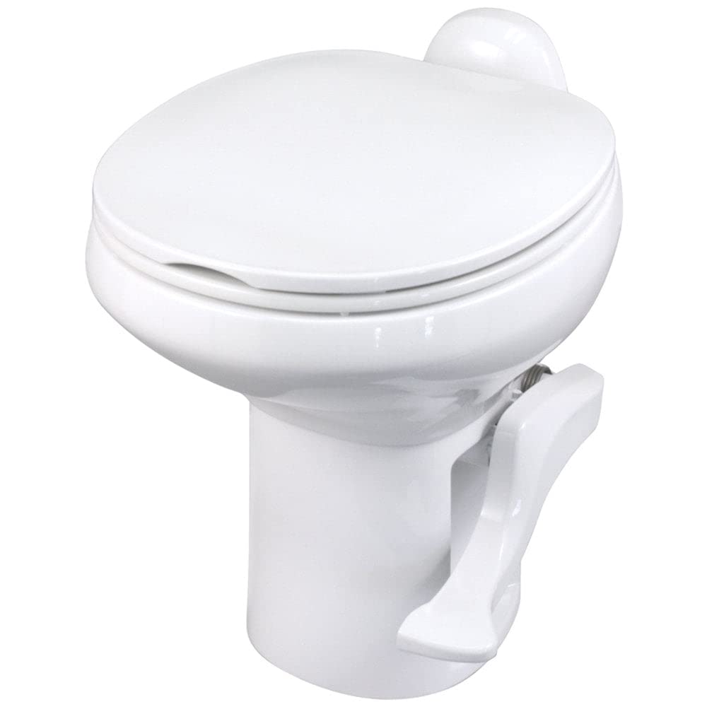 Thetford 42058 Aqua-Magic Style II RV Toilet - High Profile White Water-Efficient Flushing Toilet for Campers & RVs | Perfect for Road Trips & Outdoor Adventures