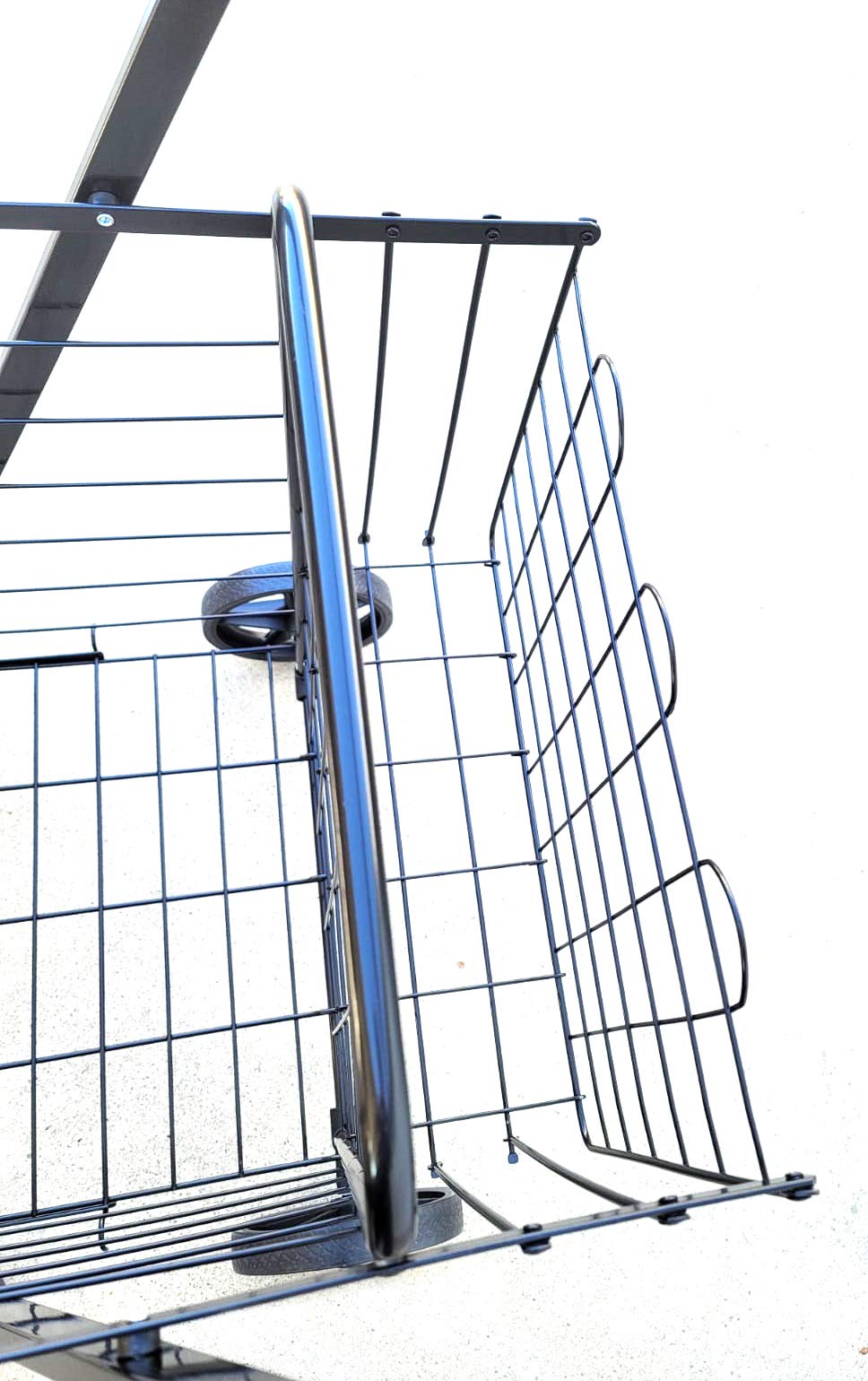 Newly Released Heavy Duty Jumbo Folding Shopping Cart with Double Basket & 360° Swivel Wheels - Perfect for Grocery Shopping, Laundry, and Outdoor Market Trips