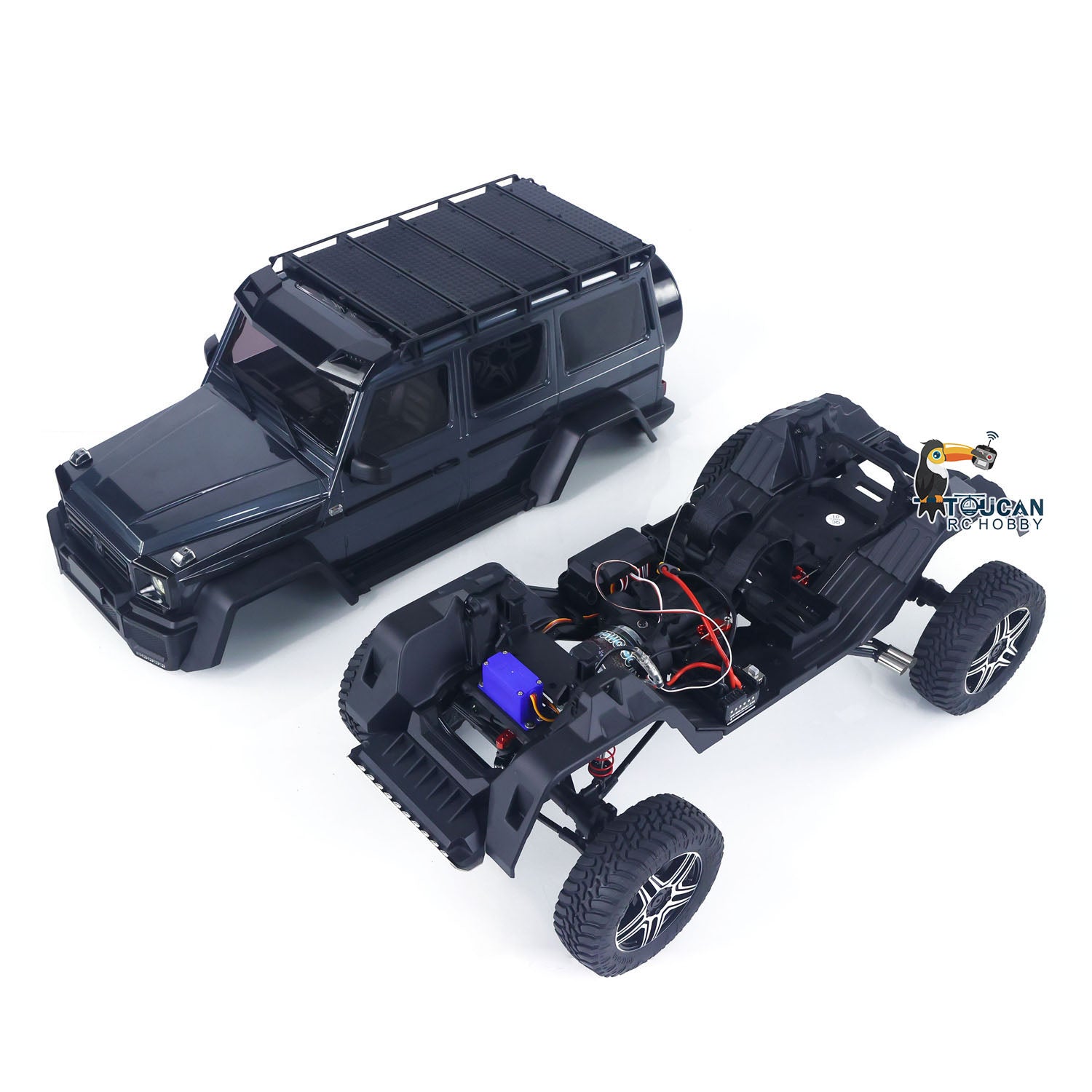 1/8 Scale TRACTION HOBBY RC Rock Crawler - KM5 Portal Axle Differential Lock 4WD Off-Road Truck with 2-Speed Gearbox & 775 Brushed Motor (PNP) - Perfect for Trail Crawling, Rock Racing and Outdoor Adventure