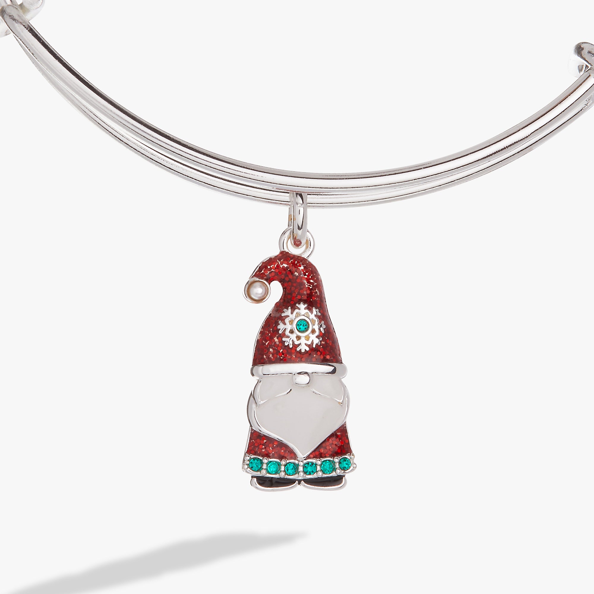Christmas Gnome Charm Bangle - Festive Holiday Jewelry for Women - Perfect for Christmas Parties & Gift Giving