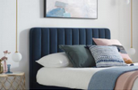 Midnight Blue Clyde Bed Frame - Queen Size, Sturdy Metal Platform with Wooden Slats - Perfect for Modern Bedrooms & Guest Rooms