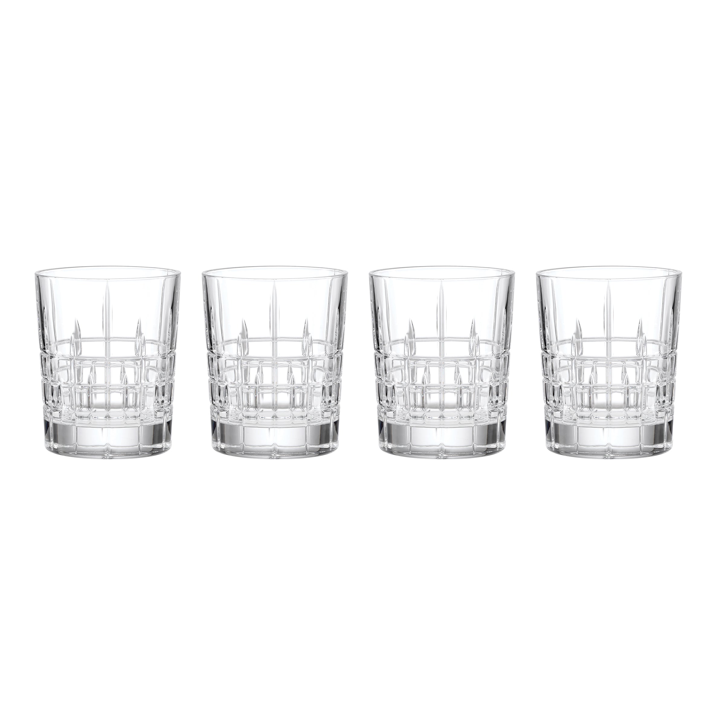 Premium Deklan Double Old Fashioned Whiskey Glasses Set of 4 - Heavy Base Cocktail Glasses for Bourbon, Scotch & Whiskey - Perfect for Home Bar, Gifts & Entertaining