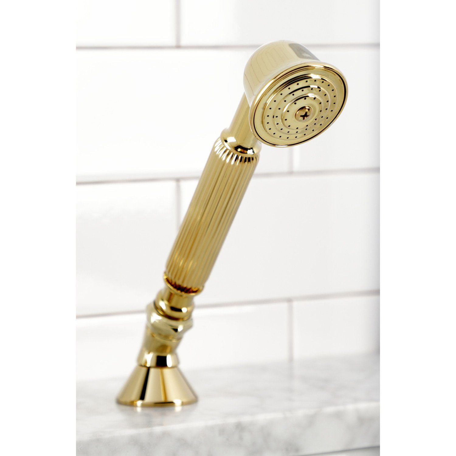 Deck Mount Hand Shower with Diverter for Roman Tub Faucet - Perfect for Bathroom Renovation & Spa-Like Shower Experience