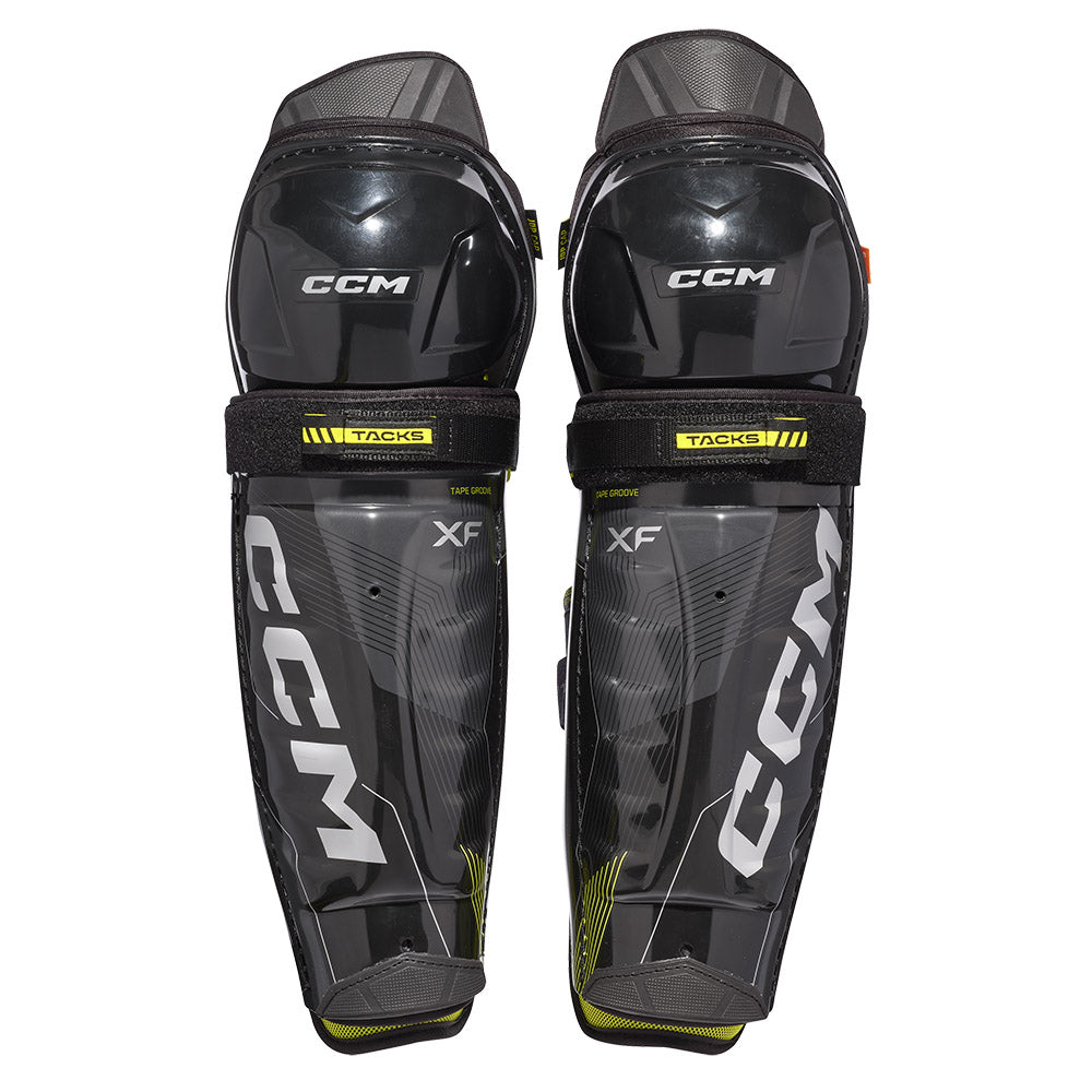 CCM Tacks XF Junior Ice Hockey Shin Guards - Youth Protective Gear for Hockey Players - Perfect for Games, Practice & Training